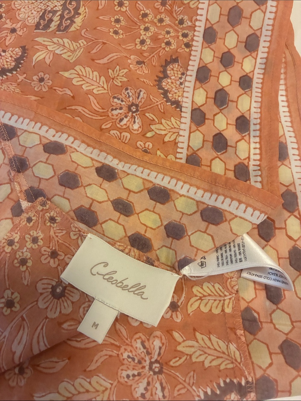 Cleobella Cotton Scarf with Geo Accents